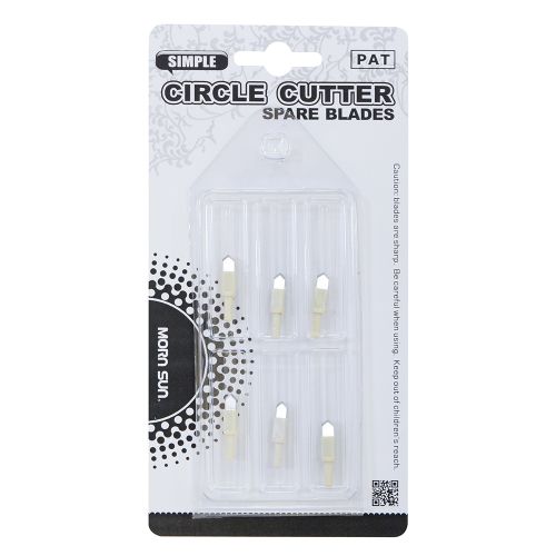 Spare blades for simple circle cutter