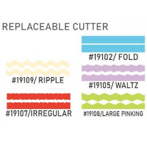 Replacable cutter blades -  head-fold, waltz, irregular, large pinking, ripple